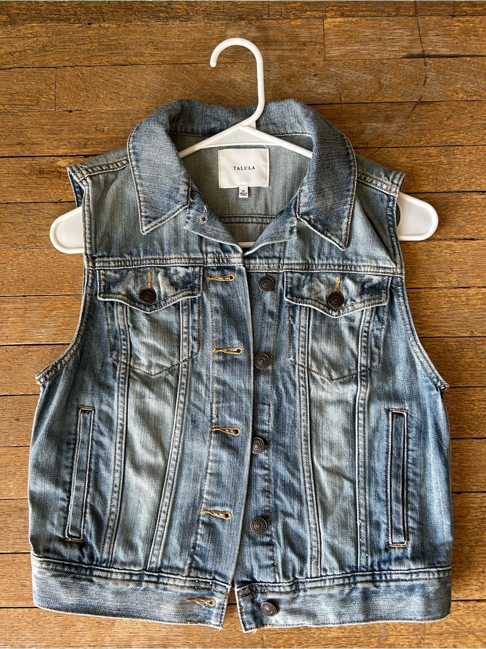 Talula Faded Blue Denim Vest